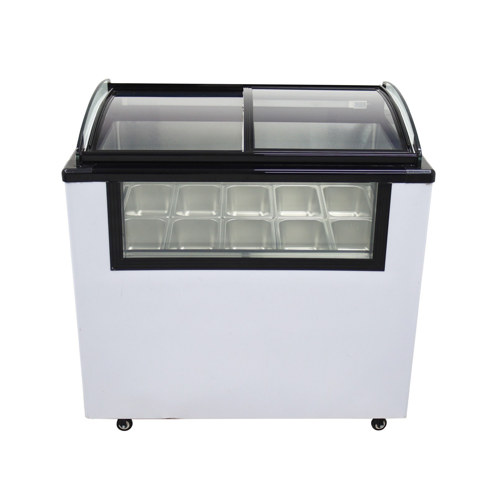 110V 2.5L*10-PAN Hard Ice Cream Showcase Electric Gelato Display Cabinet 330W