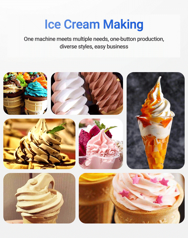 FactorySale Automatic Ice Cream Maker Single Flavor Soft Serve Ice Cream Machine