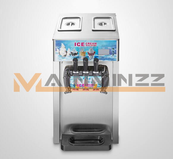 1PC 3 Flavor Commercial Frozen Ice Cream Cones Machine Soft Ice Cream Machine