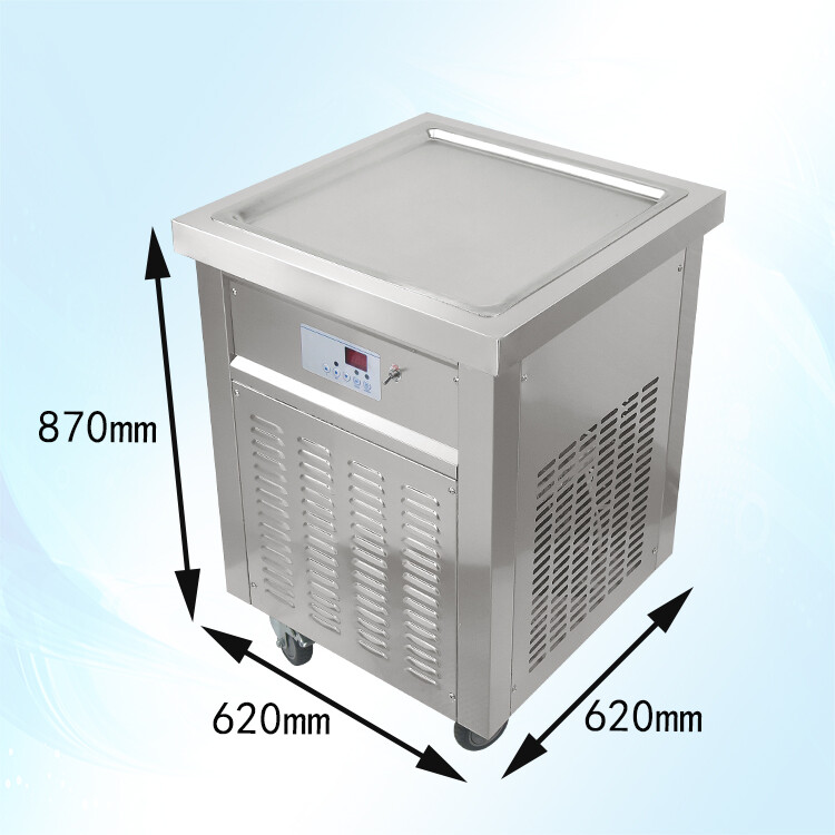 Kolice ETL 21″x21″ Square Pan Fried Ice Cream Machine Roll Ice Cream Machine