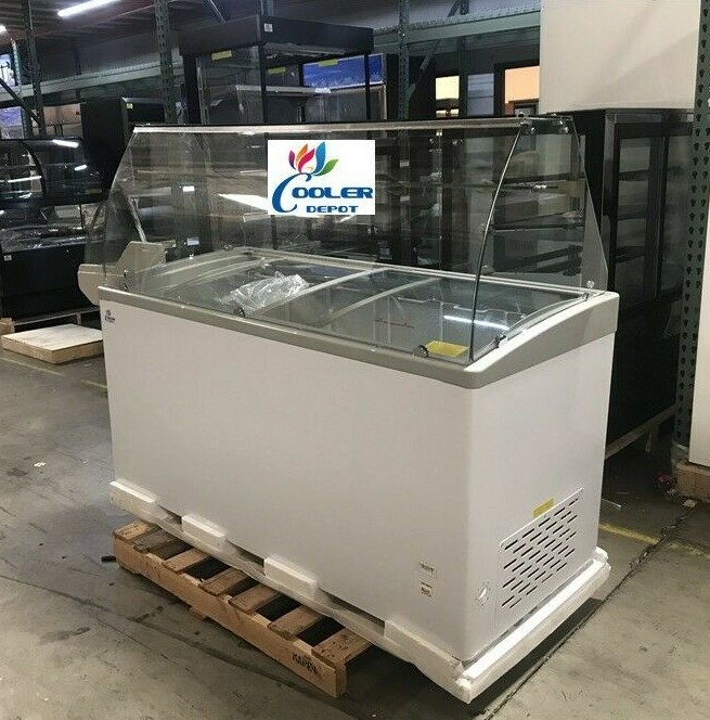 NEW 60″ Ice Cream Popsicle Freezer Chest Showcase Display Commercial NSF GL