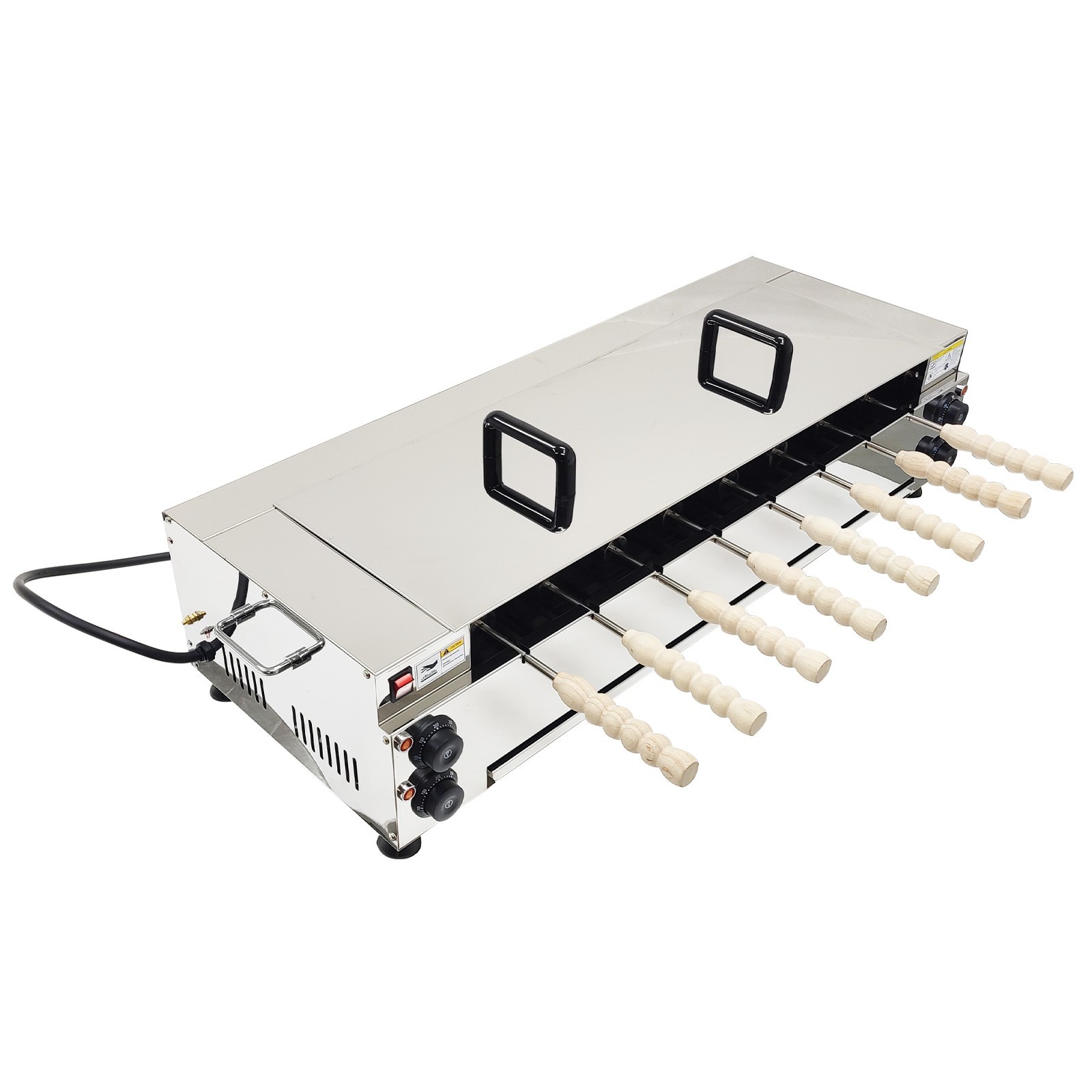 220V Chimney Cake Roll Oven Maker Electric Ice Cream Cone Machine 6KW