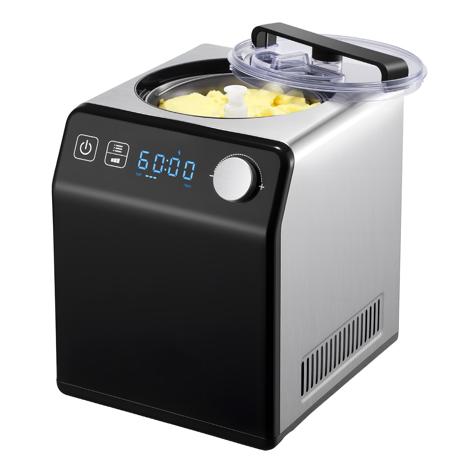 Uimoso 2 Quart Electric Ice Cream Maker Machine for Gelato and Yogurt DIY Black