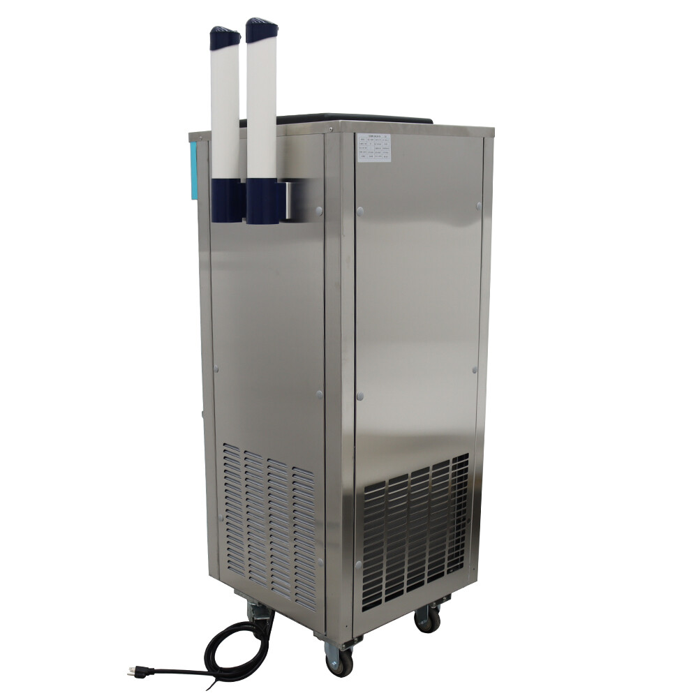 Commercial 3 Flavors Soft Ice Cream Machine Ice Cream Maker 20-30L/H Stand Type