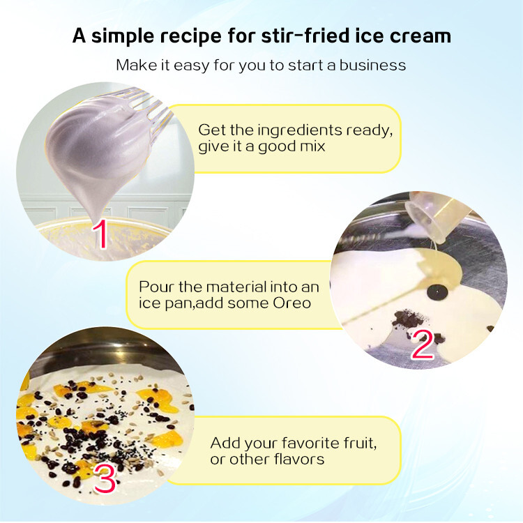 Kolice ETL Commercial ice cream roll machine, 22″ (55cm ) Single Round ice pan