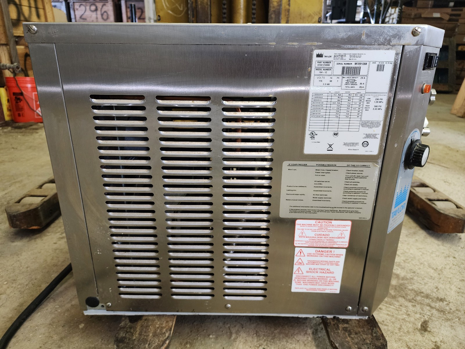 2017 Taylor 104-12 Countertop Batch Ice Cream Freezer 115V