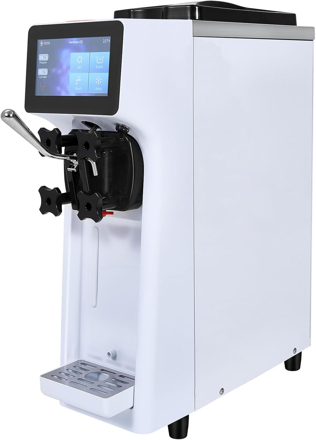 Commercial Ice Cream Machine, 1000W Single Flavor Soft Serve Ice Cream Maker, 10