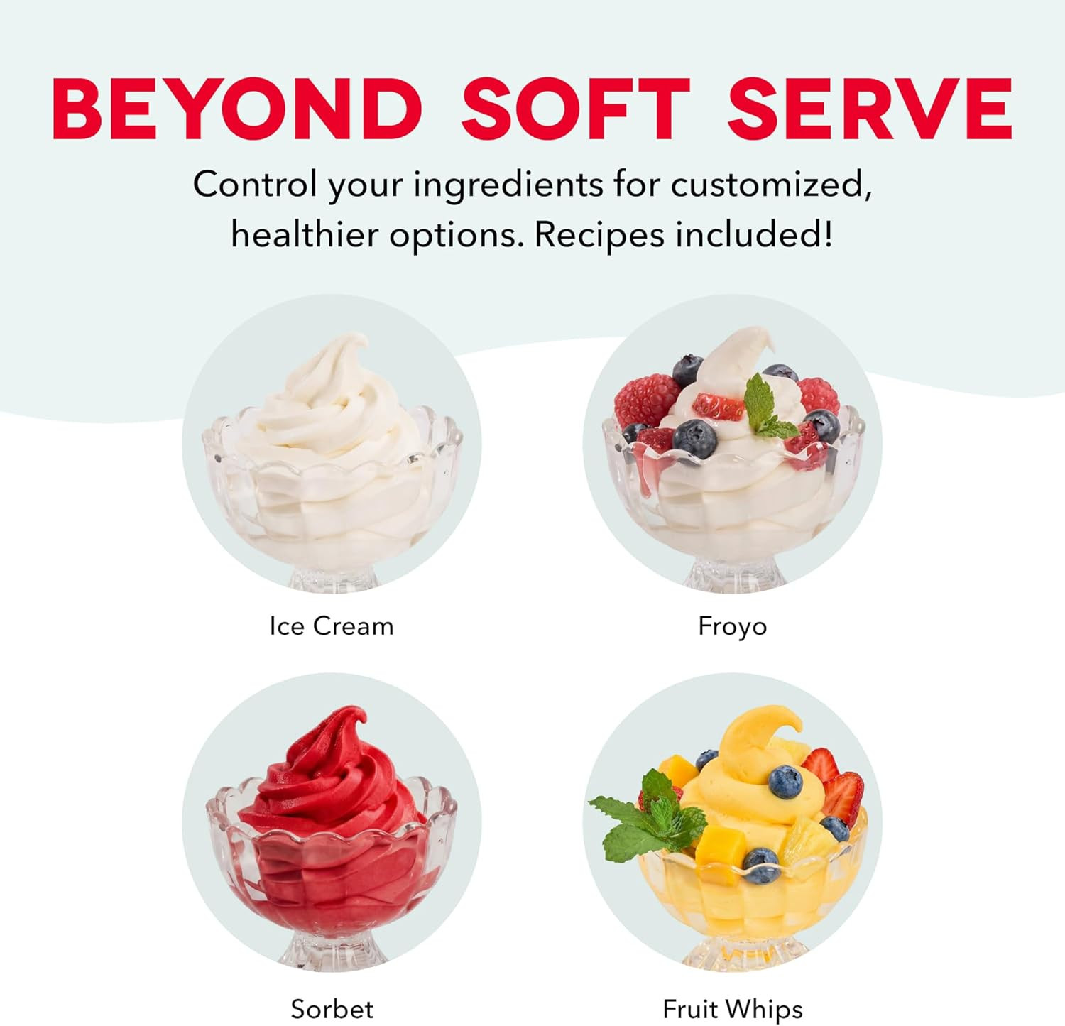 Dash Soft Serve Ice Cream Machine – Frozen Dessert Machine for Soft Serve, Froyo