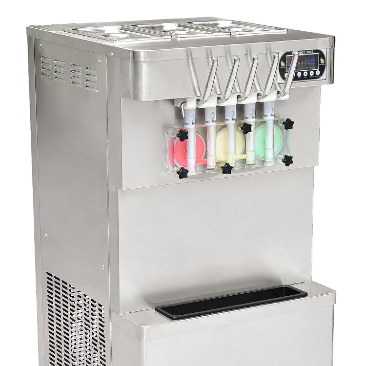 Kolice Commercial 3+2 Mixed Flavors Yogurt Soft Ice Cream Maker Machine-ETL