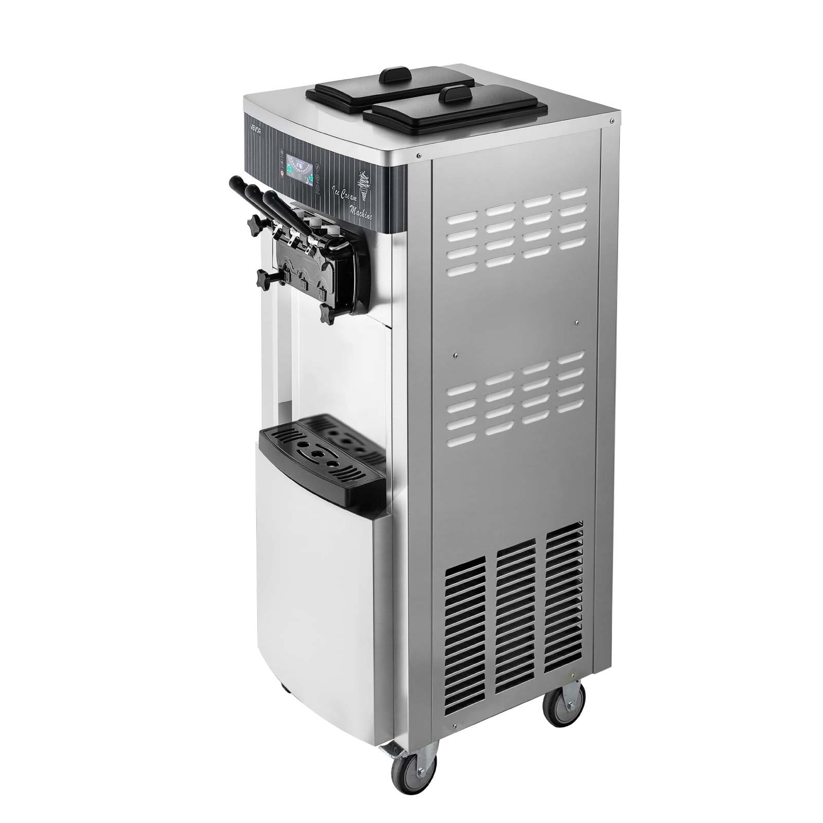 VEVOR Commercial Ice Cream Machine 2200W Pre-Cooling Ice Cream Maker 3 Flavors