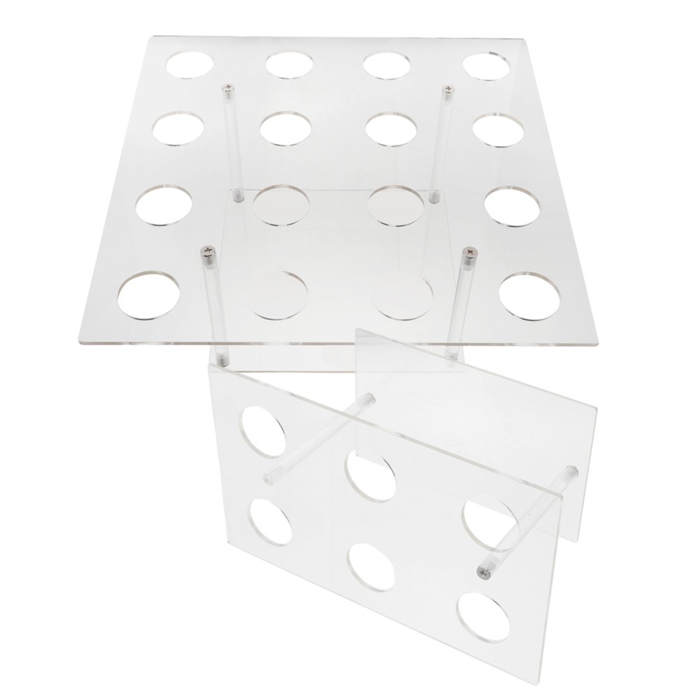 2Pcs Clear Acrylic Ice Cream Cone Serving Stand with Stable Cone Support