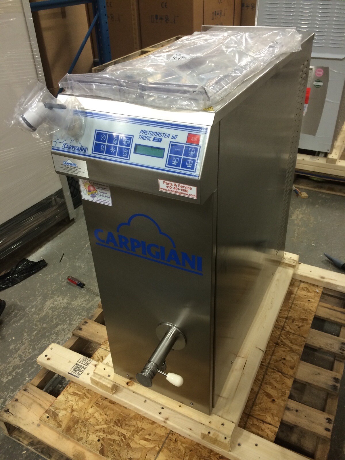 Carpigiani Gelato Ice Cream Pastomaster 60 Tronic 1 Year Warranty