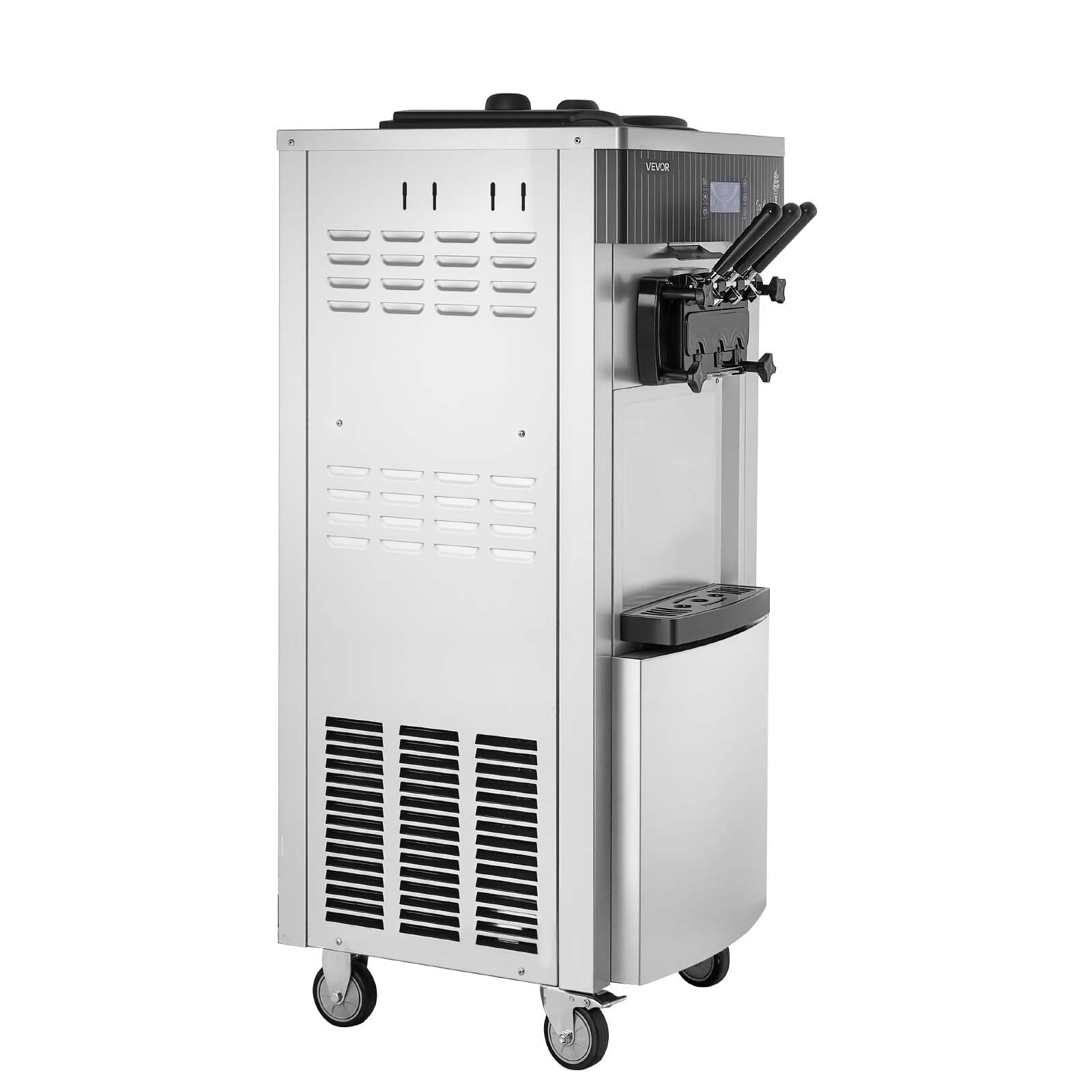 VEVOR Commercial Ice Cream Machine 2200W Pre-Cooling Ice Cream Maker 3 Flavors