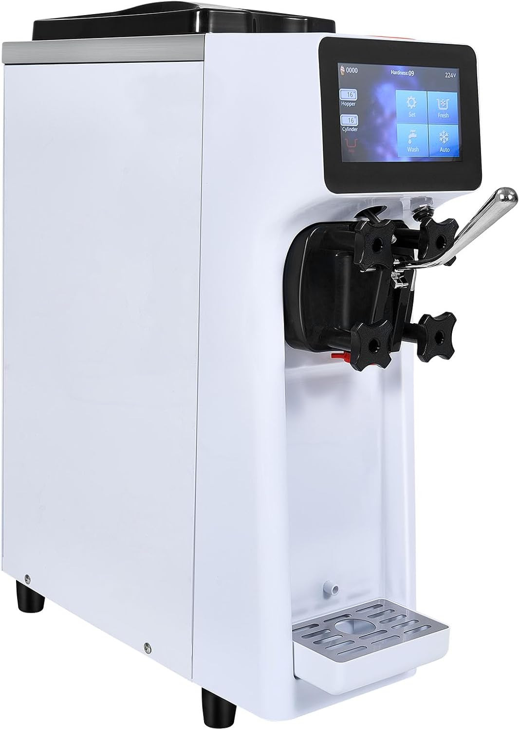 Commercial Ice Cream Machine, 1000W Single Flavor Soft Serve Ice Cream Maker, 10