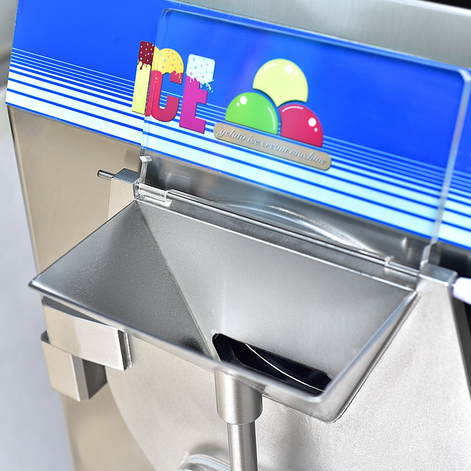 Kolice ETL Italian Ice Machine Gelato Ice Cream Maker with Stainless Steel Door