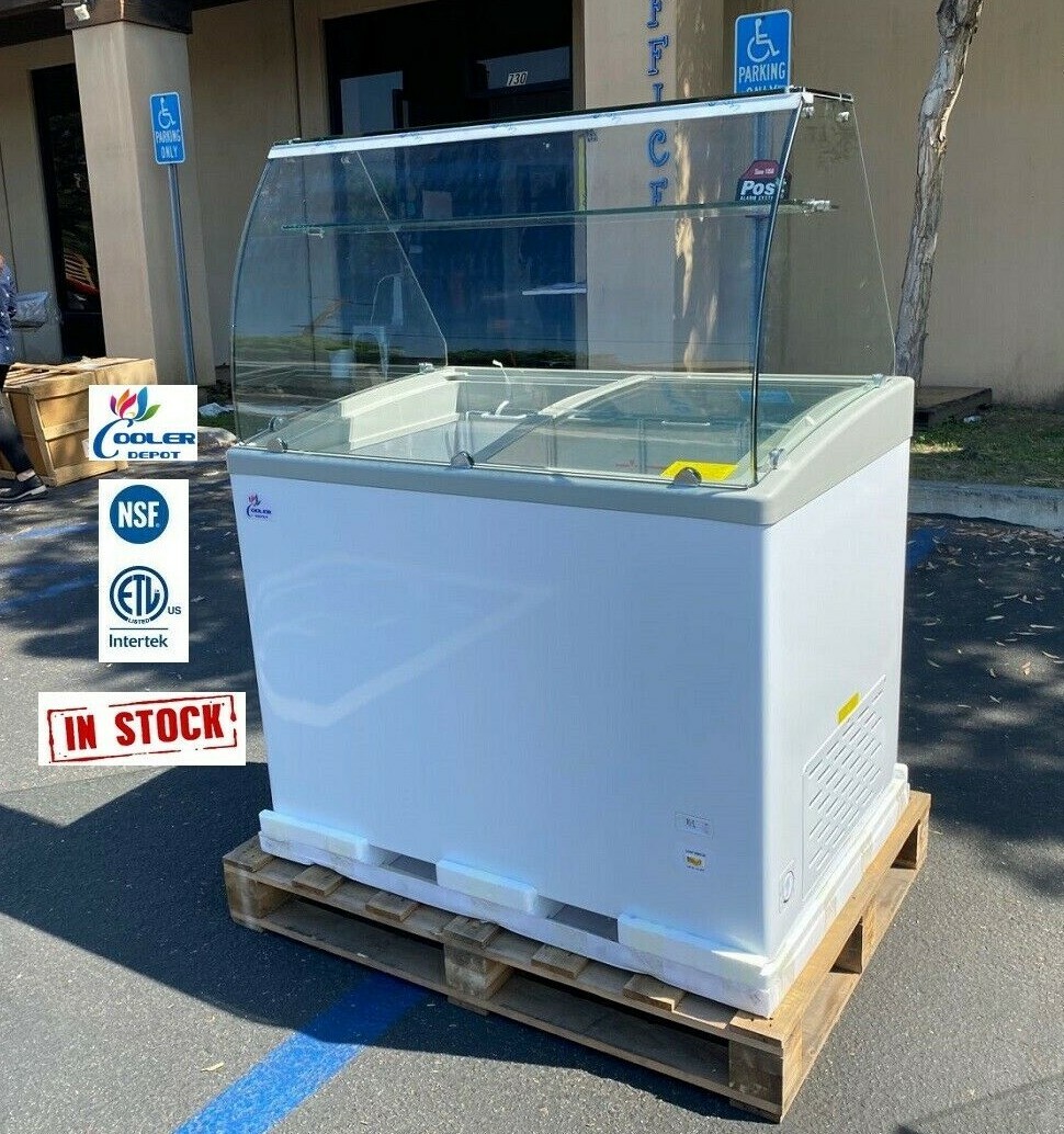NEW 40″ Ice Cream Popsicle Freezer Chest Showcase Display Commercial NSF GL