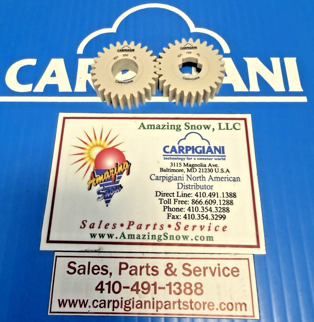 Carpigiani Parts Coldelite Whipped Cream Machine Pump Gears Set KW-50 MINIWIP