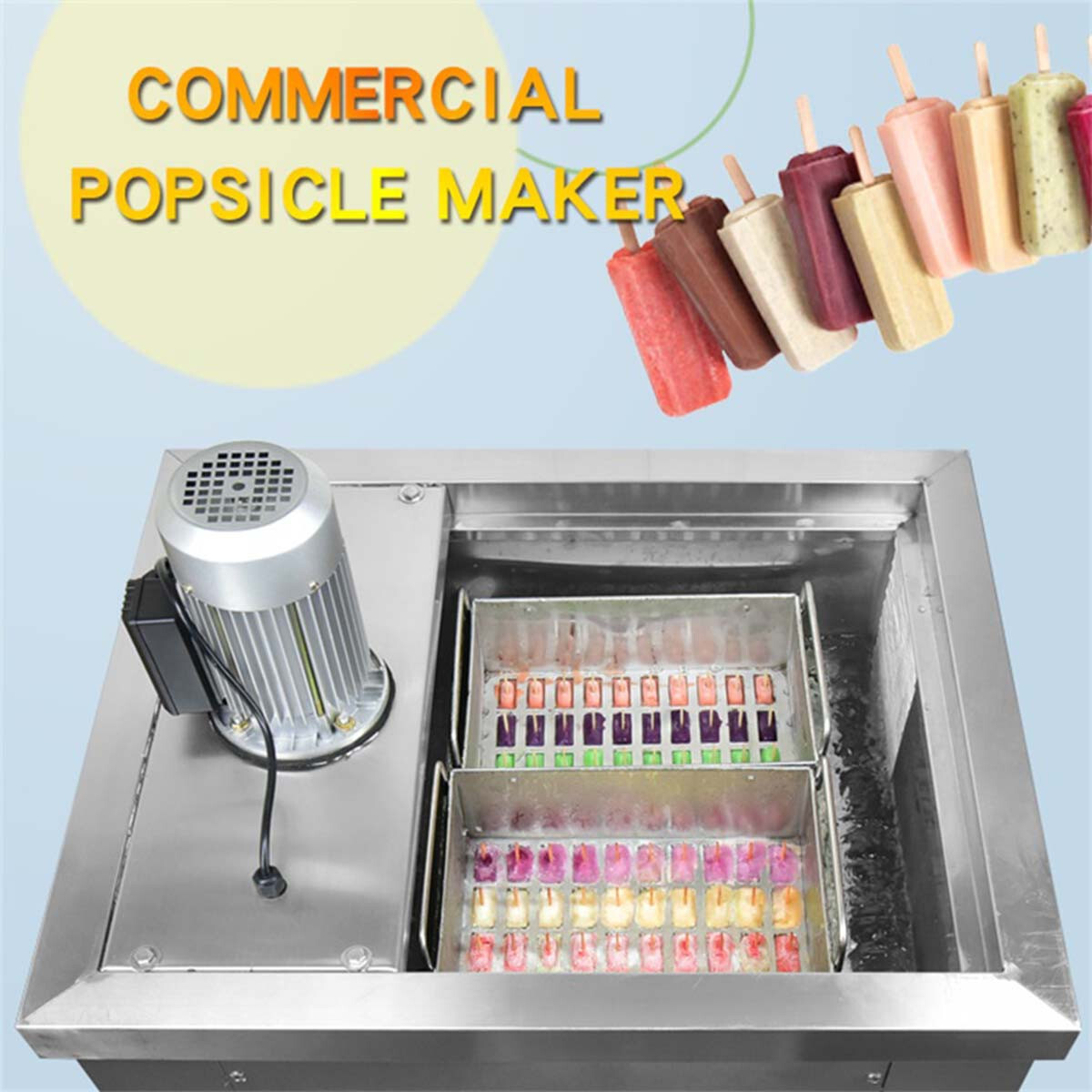 Kolice Commercial 2 molds ice Popsicle Machine,ice pop Machine,ice Lolly Maker