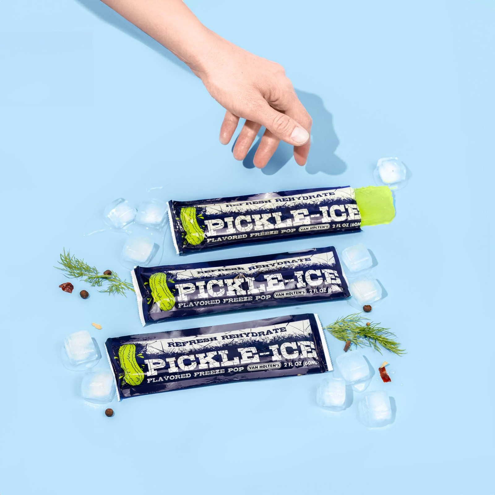 Van Holten’s Pickles – Pickle-Ice Freeze Pops – Twin 2 Ounce (Pack of 48)