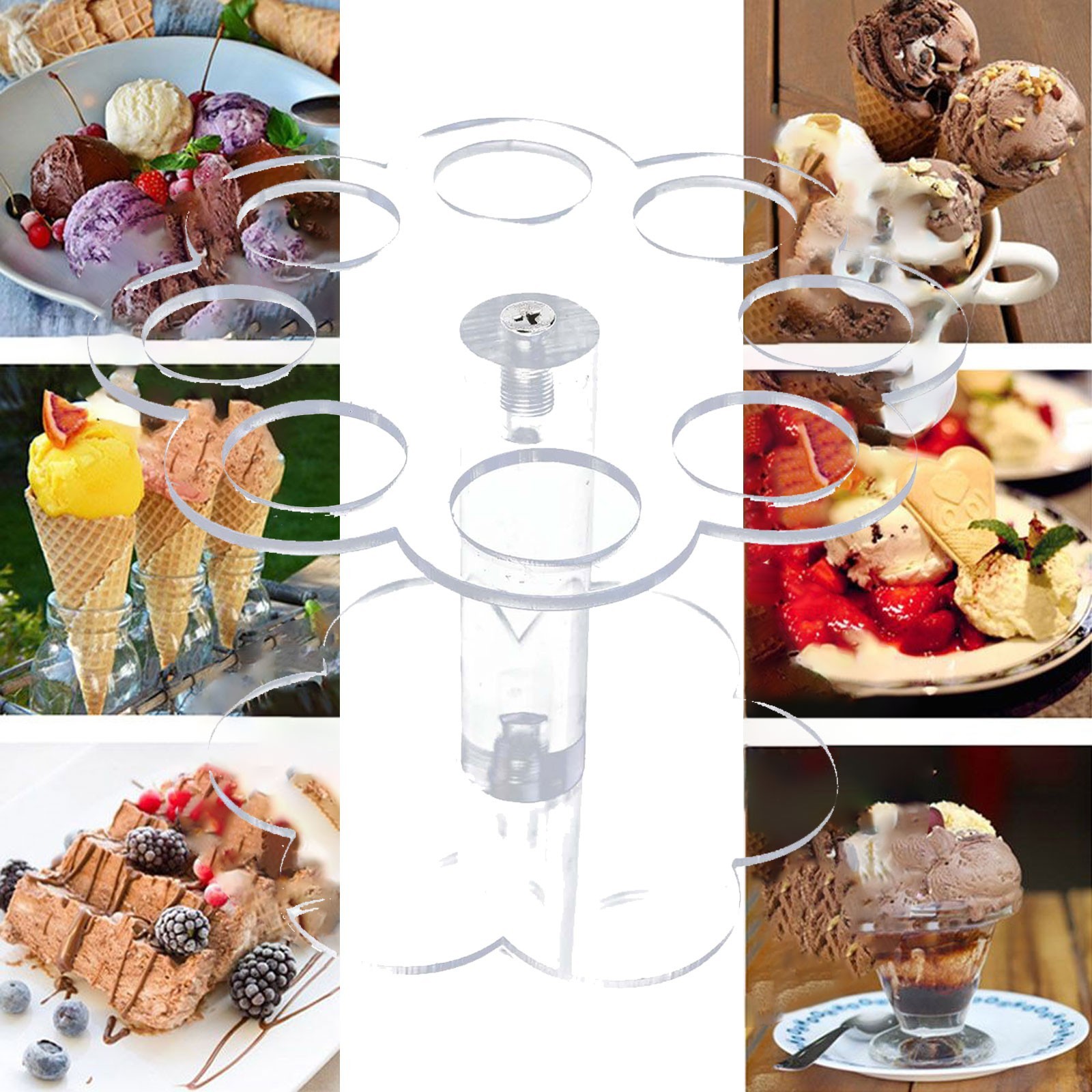 Ice Cream Cone Holder Display Stand Chip Cone Holder Counter Top DIY Decoration