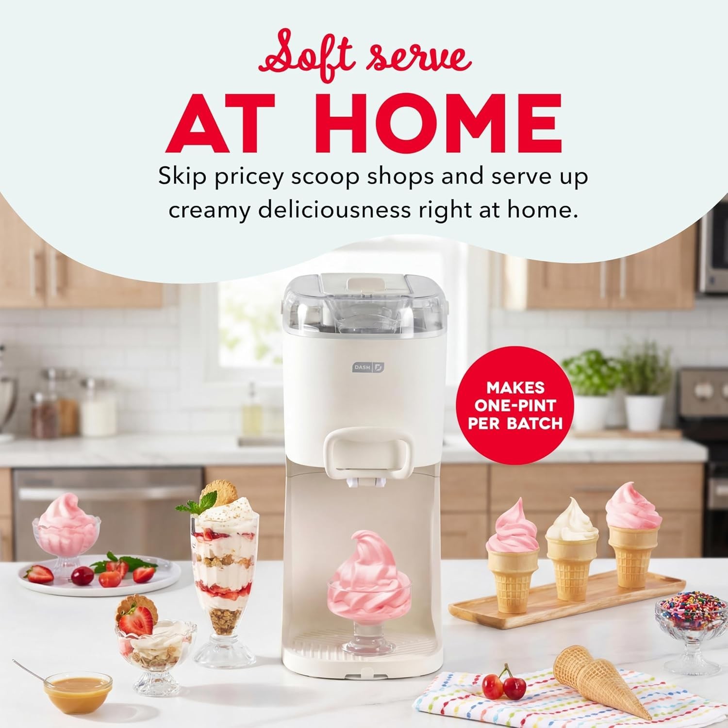 Soft Serve Ice Cream Machine – Frozen Dessert Machine for Soft Serve, Froyo, Sor