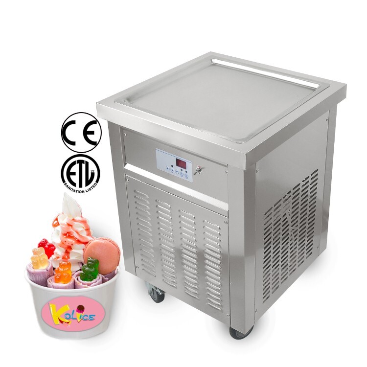Kolice ETL Commercial ice cream roll machine, 21″ X 21″ Single Square ice pan