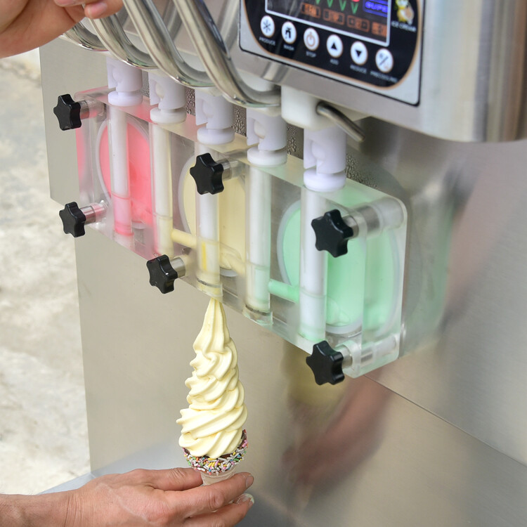 Kolice Commercial 3+2 Mixed Flavors Yogurt Soft Ice Cream Maker Machine-ETL