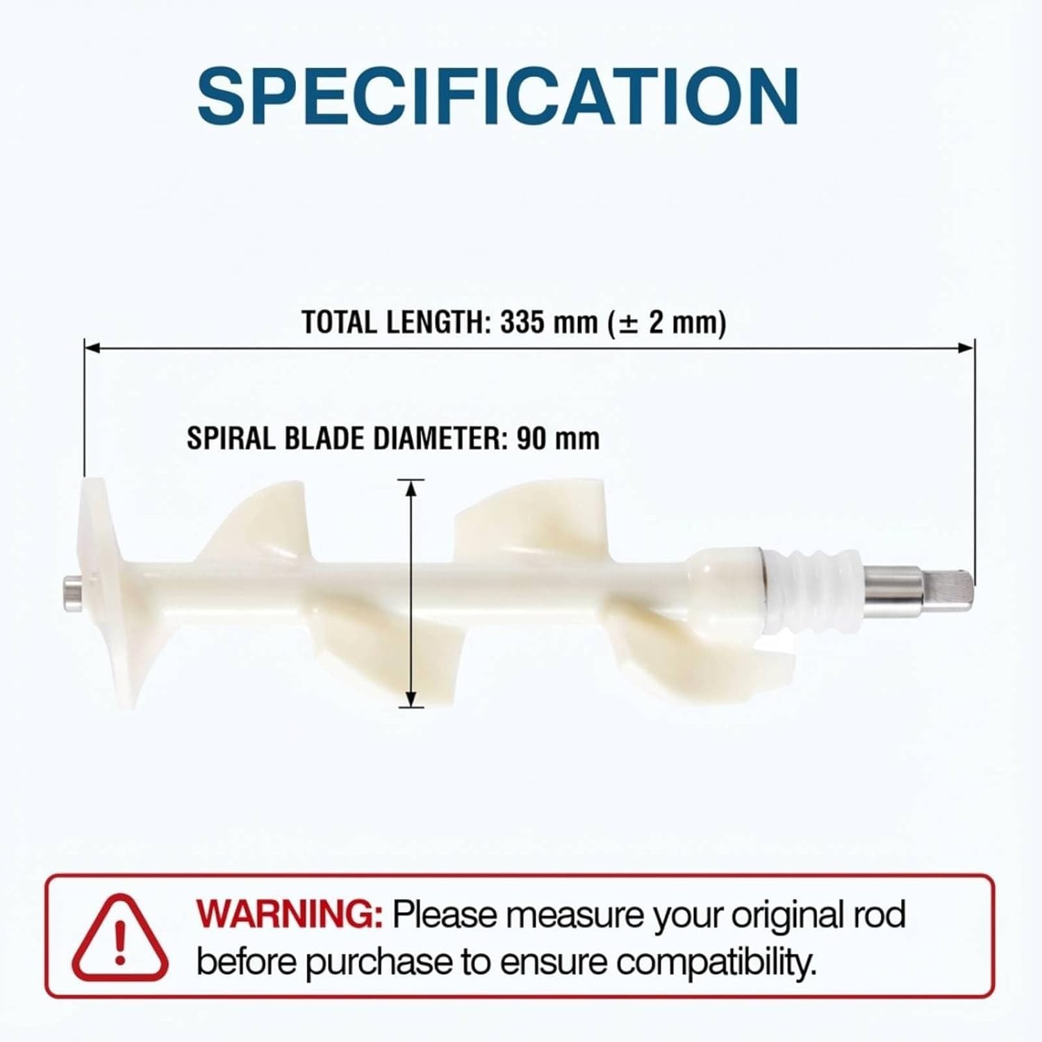 Soft Serve Ice Cream Machine Beater Rod Auger Assembly for VEVOR and YIKAFU YKF