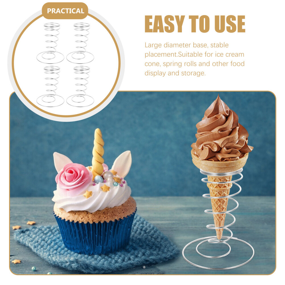 4Pcs Ice Cream Cone Holders Desk Ice Cream Holders Ice Cream Display Stands