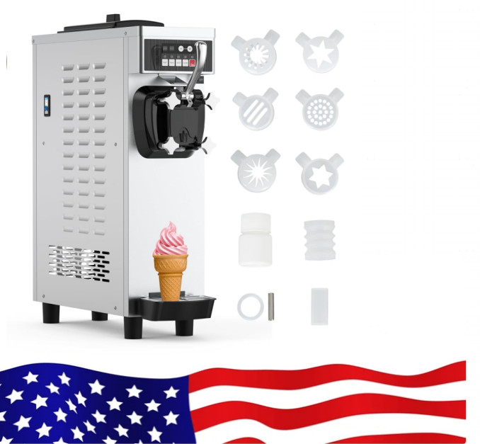 ✅1200W Countertop Soft Serve Ice Cream Yogurt Machine with 7L Hoppers &1.8L Cyli