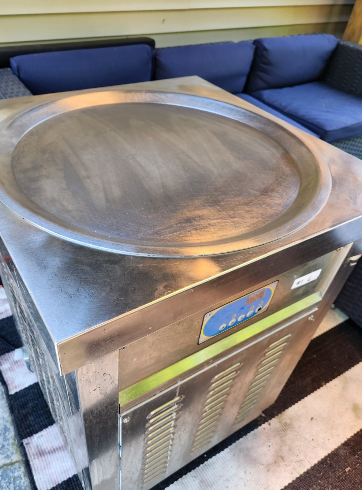Kolice ETL Commercial Fried Ice Cream Roll Machine-22” Round Pan,Auto Defrost