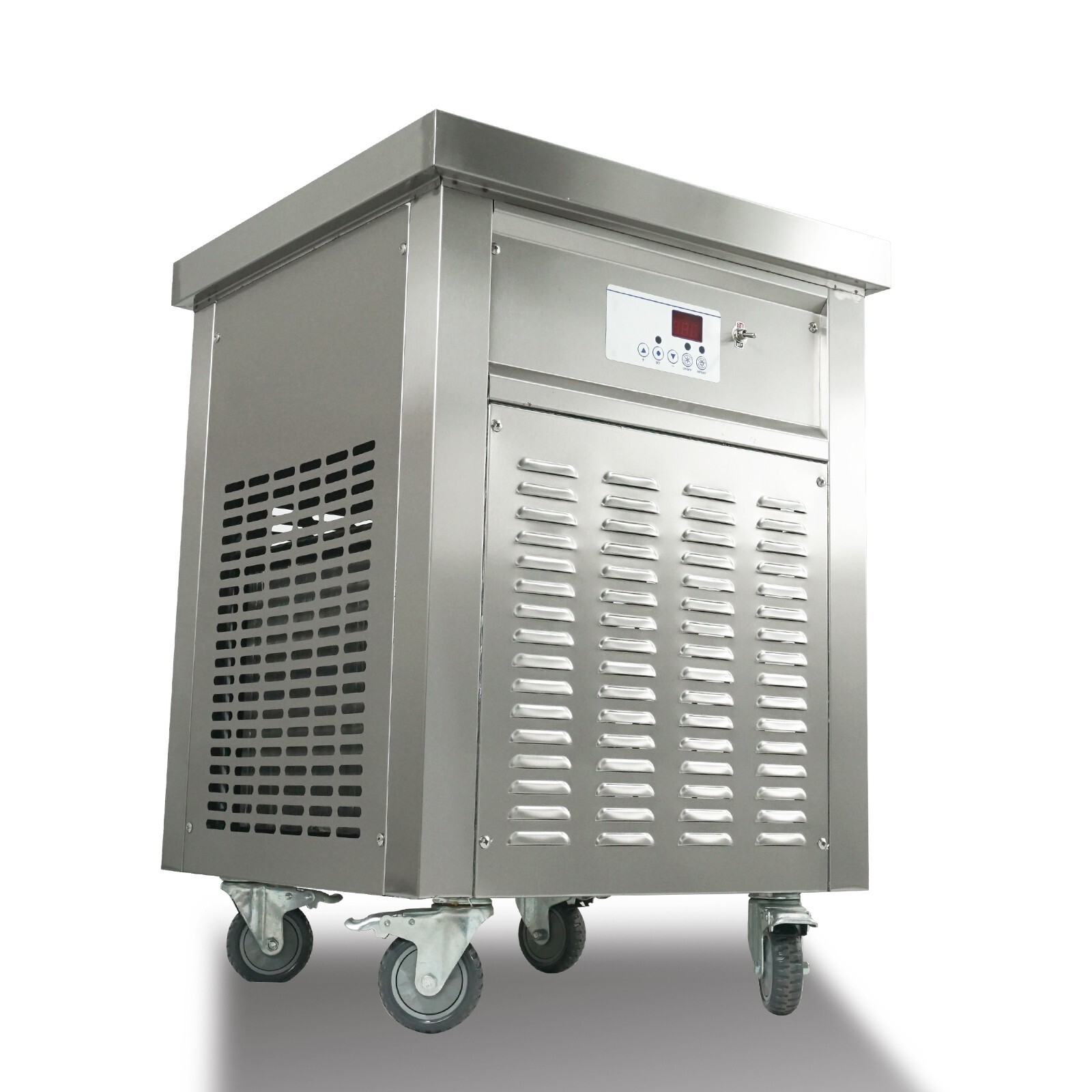 Kolice Commercial ETL rolled ice cream machine 22″x22″ square pan auto defrost