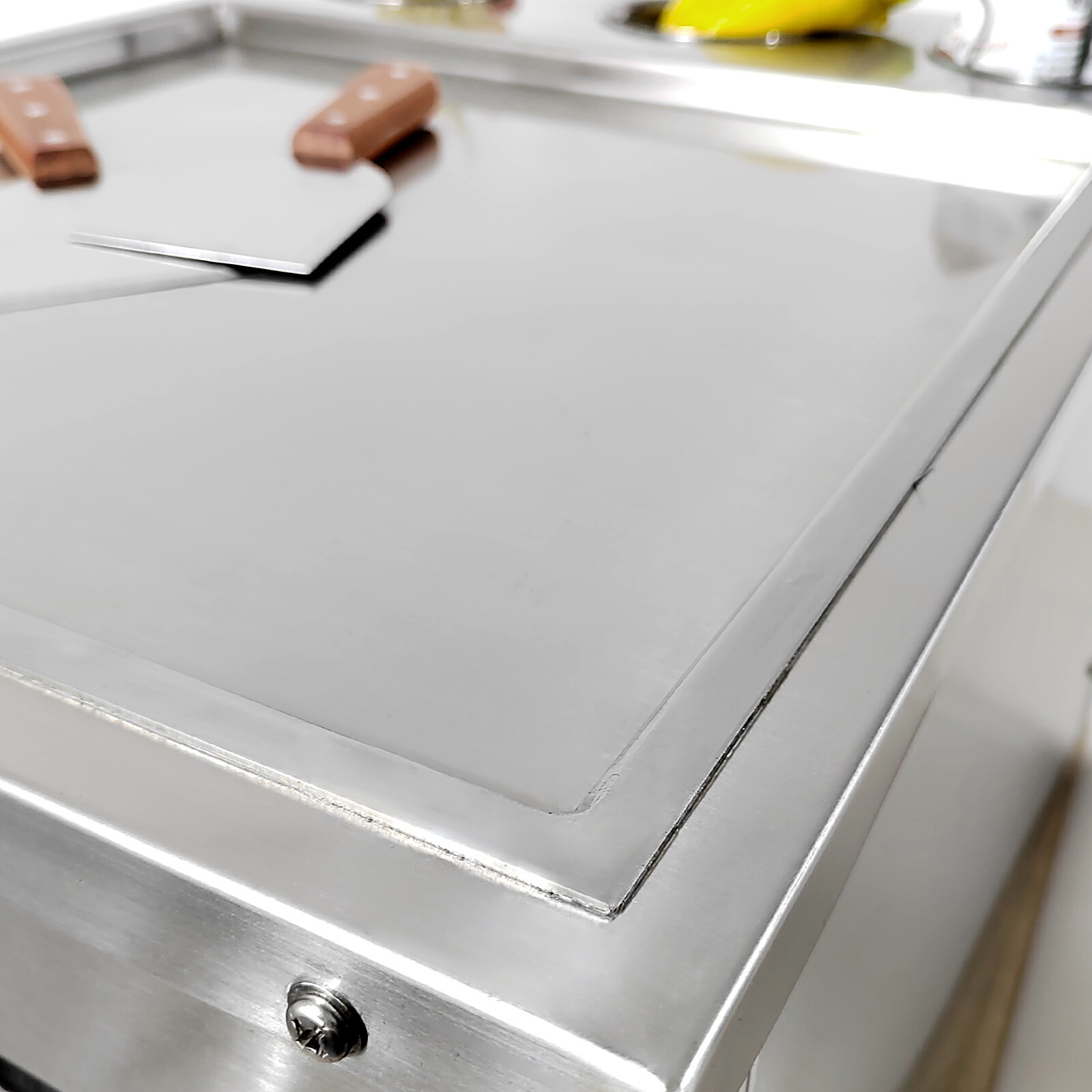 USA Kolice Countertop fry ice cream machine 18”x18” square pan with 3 tanks