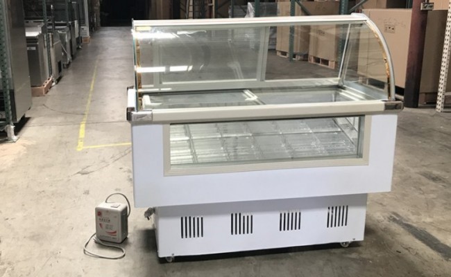 NEW Freezer Case Ice Cream Showcase For Ice Pops Popsicles 53″ x 28″ x 50″