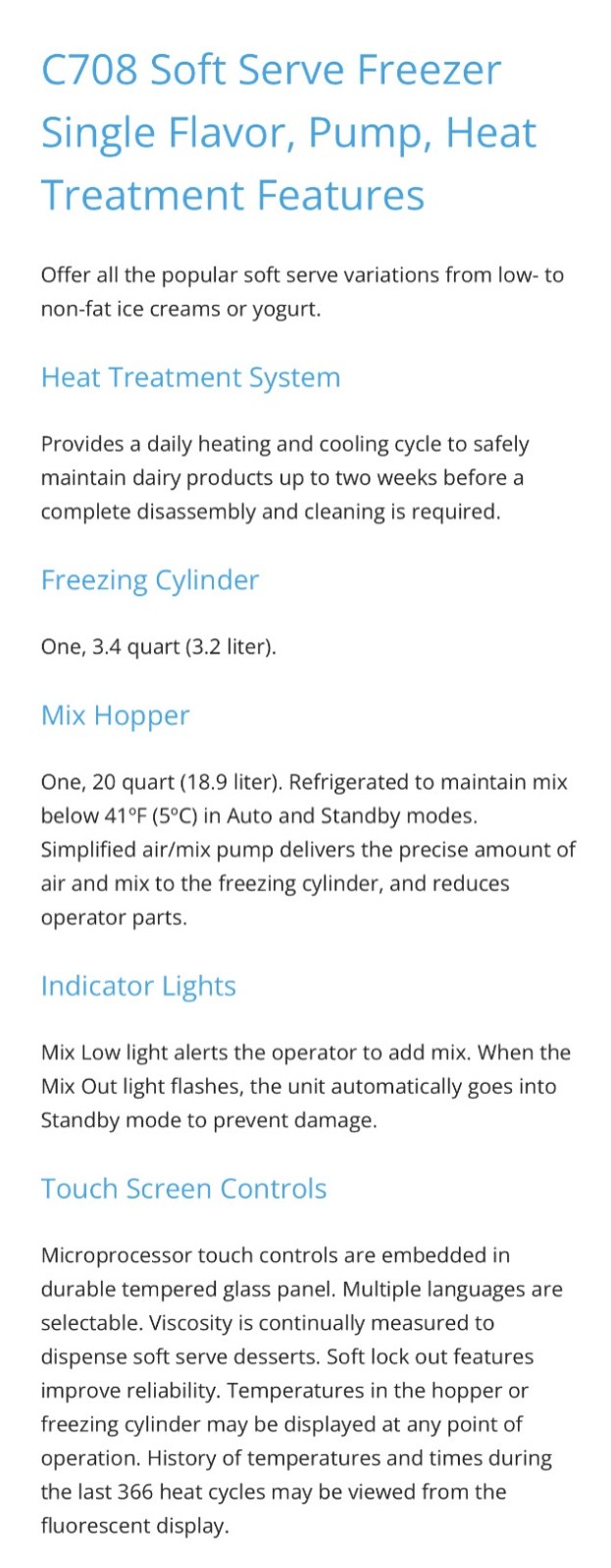 Taylor C708 Soft Serve Ice Cream Machine. Air Cooled | Freight or Pickup