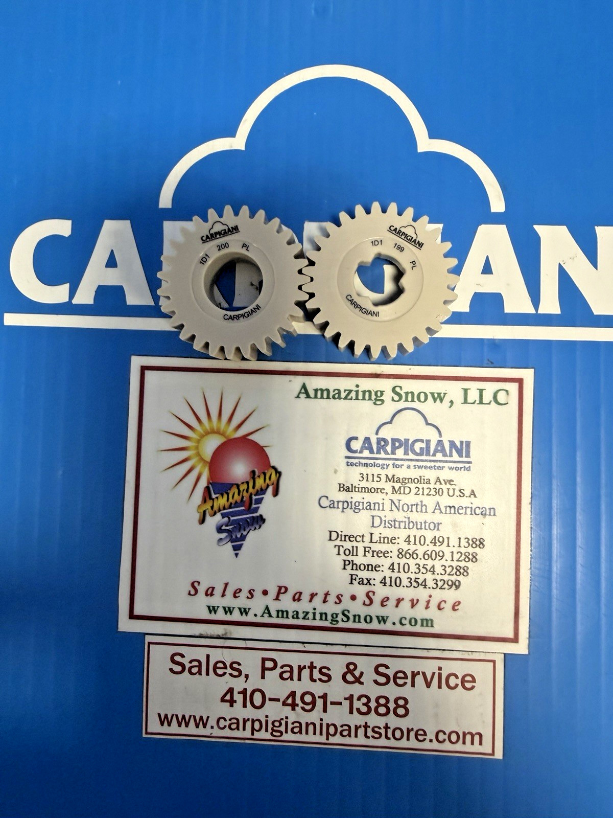 Carpigiani Parts Coldelite Whipped Cream Machine Pump Gears Set KW-50 MINIWIP