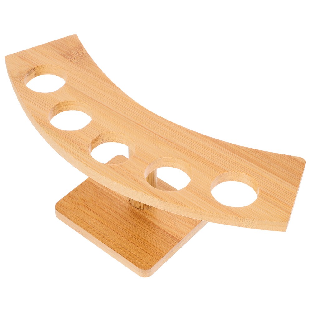 Home Wooden Ice Cream Cone Rack with Smooth Finish and Stylish Khaki Color