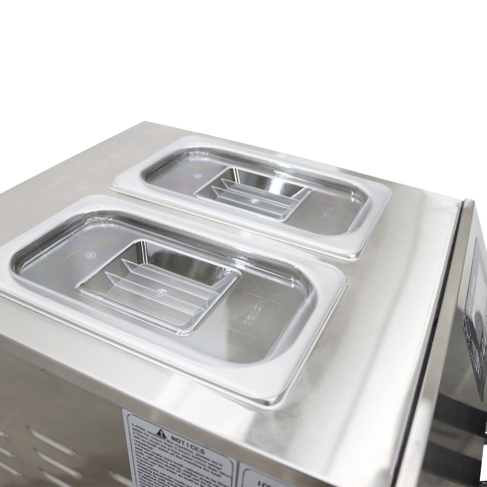 110V Three Flavors Auto Countertop Commercial Soft Serve Ice Cream Machine 1250W