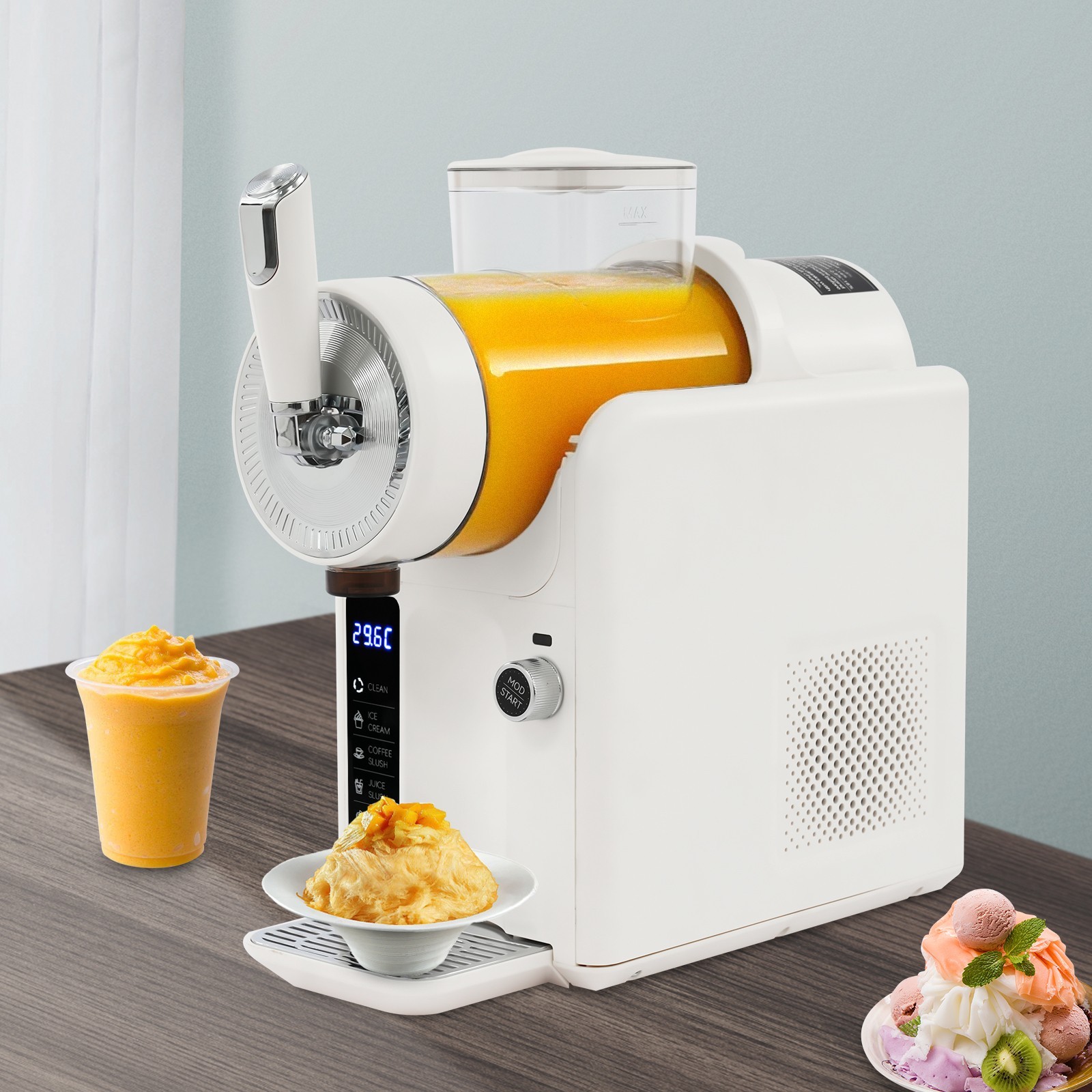 1.8L/0.48 Gallon Shaved Ice Machine Frozen Drink Machine Electric Tabletop 185W