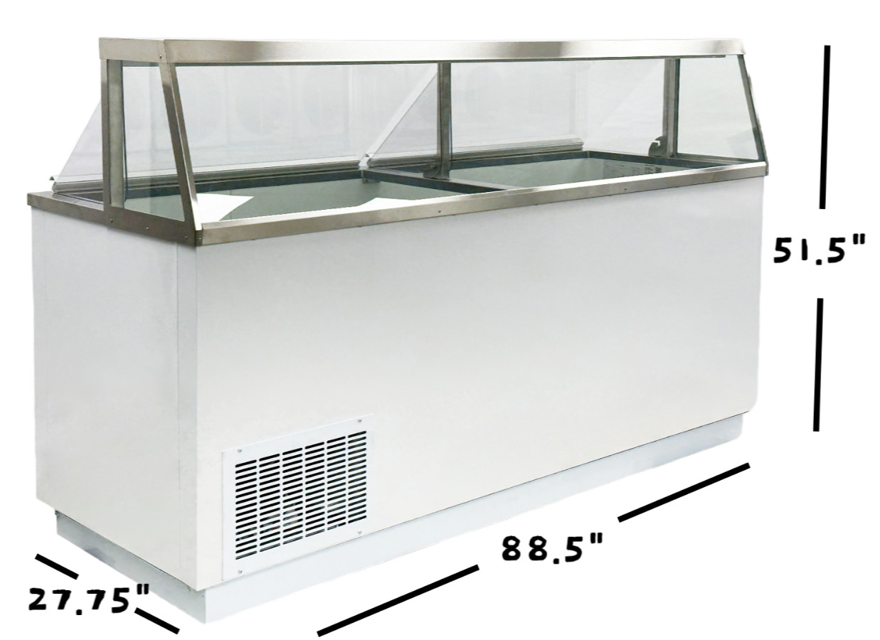 NSF 16 Can Ice Cream Cabinet Refrigerator Display Case Showcase Gelato Freezer