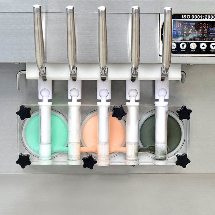 Kolice ETL Commercial Heavy Duty 5 Flavors Yogurt Soft Serve Ice Cream Machine