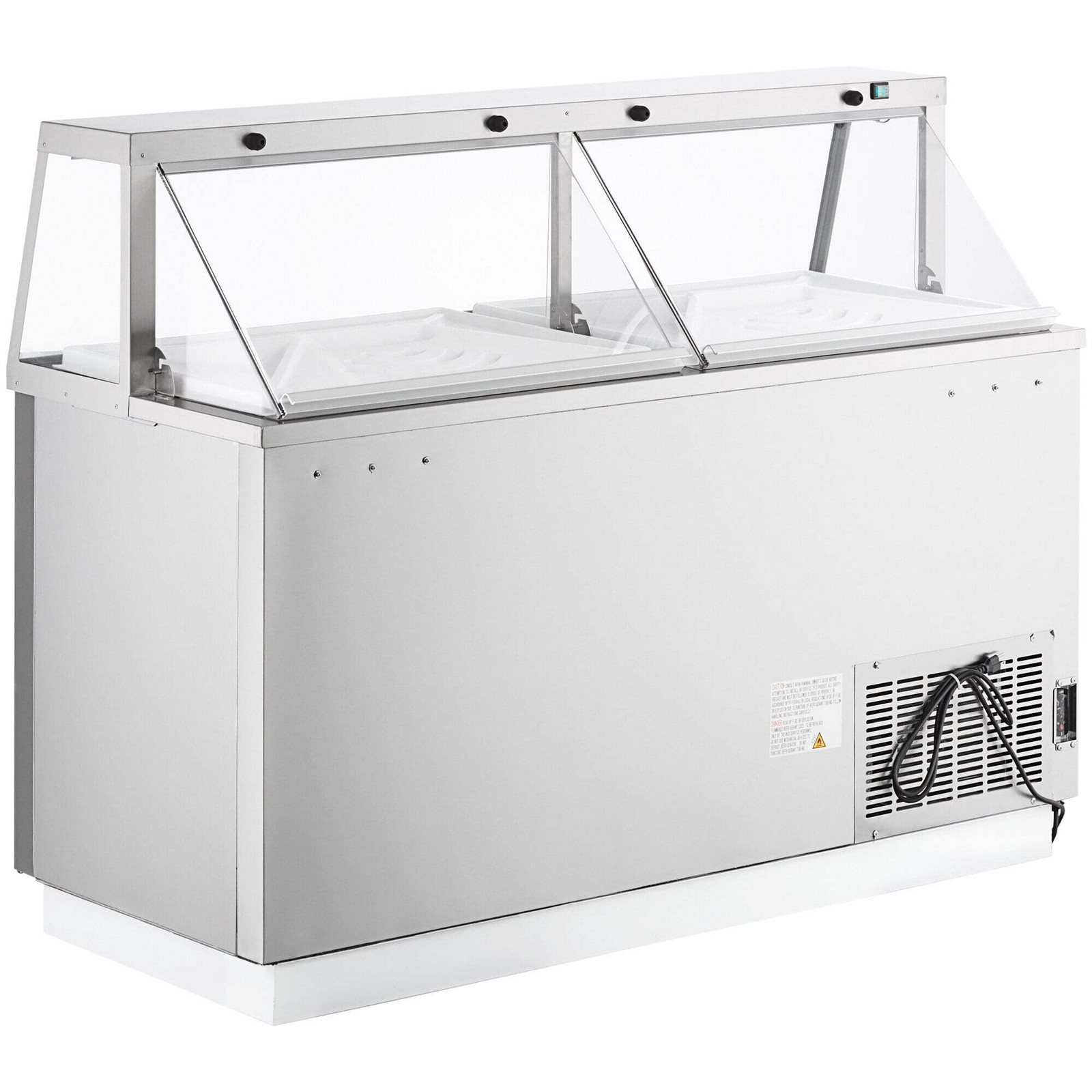 67 3/4″ 12 Tub Stainless Steel Deluxe Ice Cream Dipping Cabinet