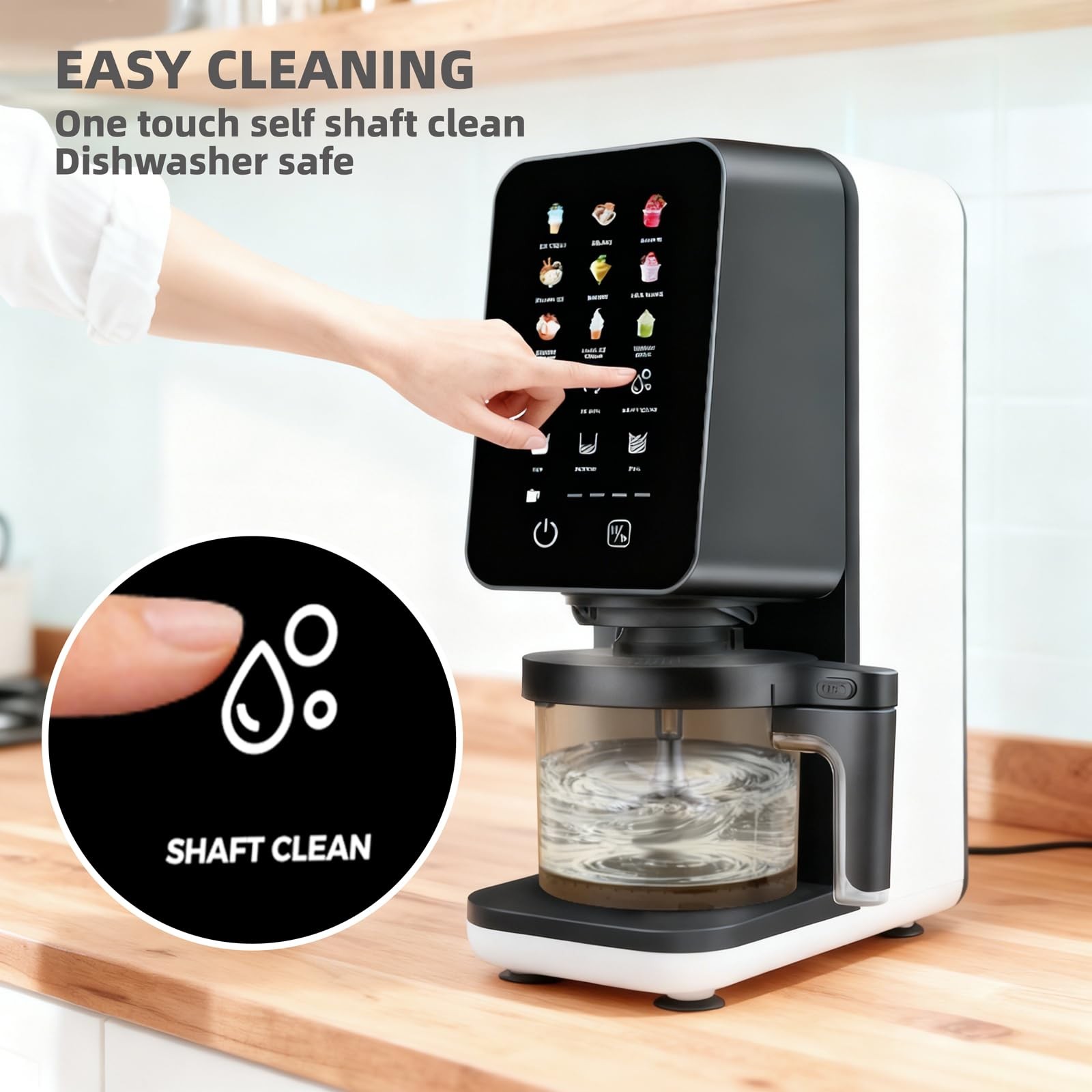 12 In 1 Ice Cream Machine, Electric Soft Serve cream UNIVERSAL, Black