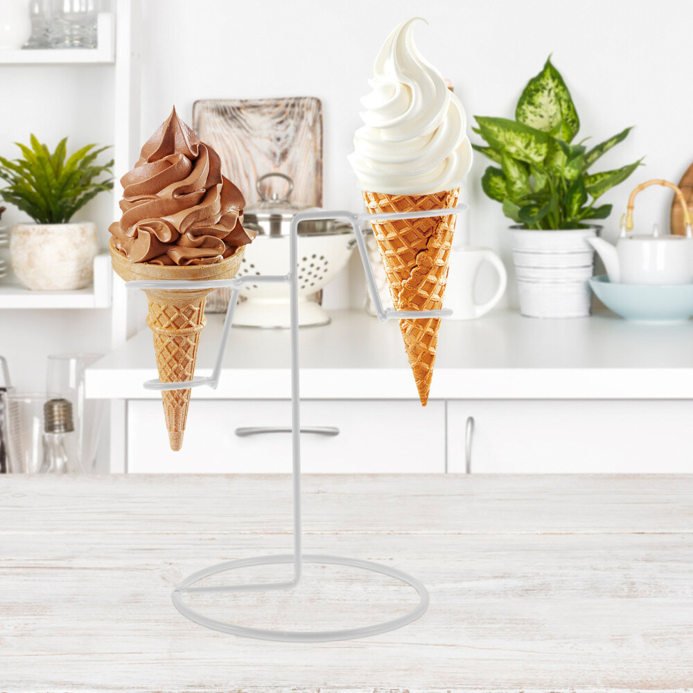 Ice Cream Stand Cone Stands Crispy Skin Cotton Candy Holder Metal Brackets