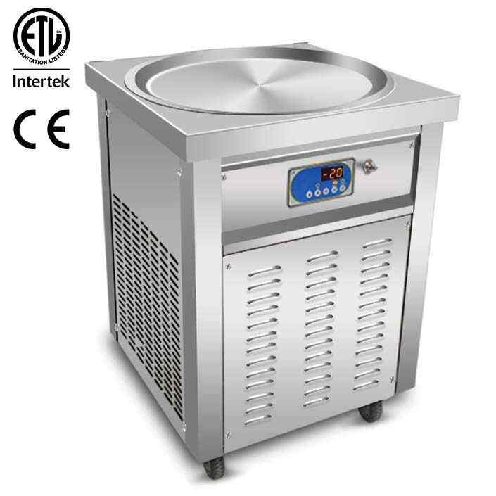 Kolice ETL 22″ round pan fried ice ceram roll machine,fry ice cream machine