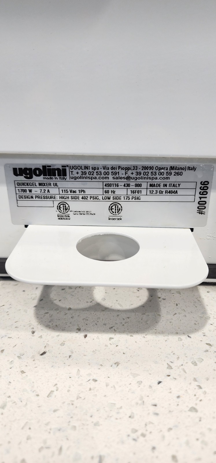 Ugolini QuickGel Commercial Soft Serve Gelato Machine — Made in Italy
