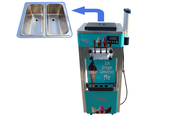 Commercial Soft Serve Ice Cream Machine Ice Cream Maker 3 Head Easy Operate Tool