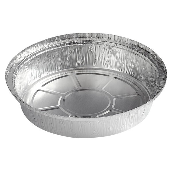 Choice 8″ Round Heavy Weight Foil Take-Out Pan – 500/Case