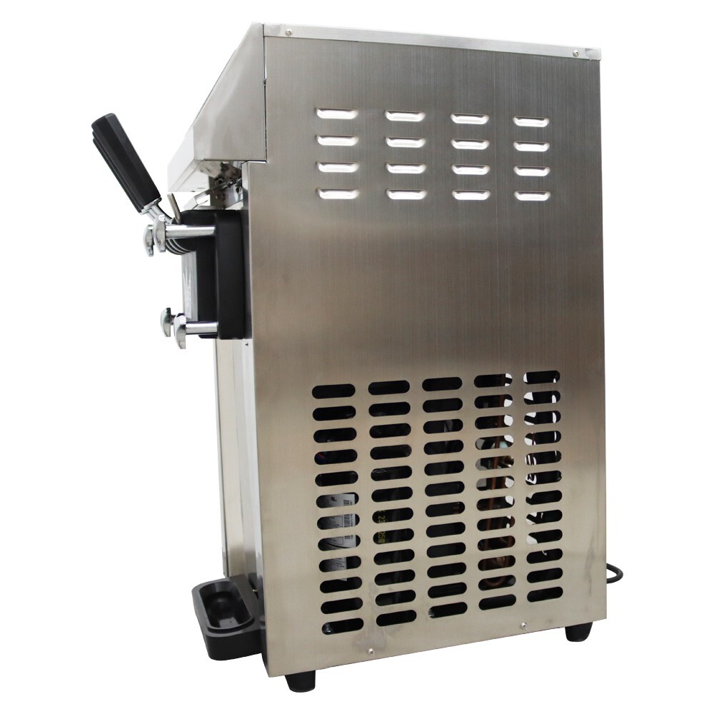 110V 3 Flavors Soft Ice Cream Machine Pre-cooling Ice Cream Maker 3.6L 2-Tank