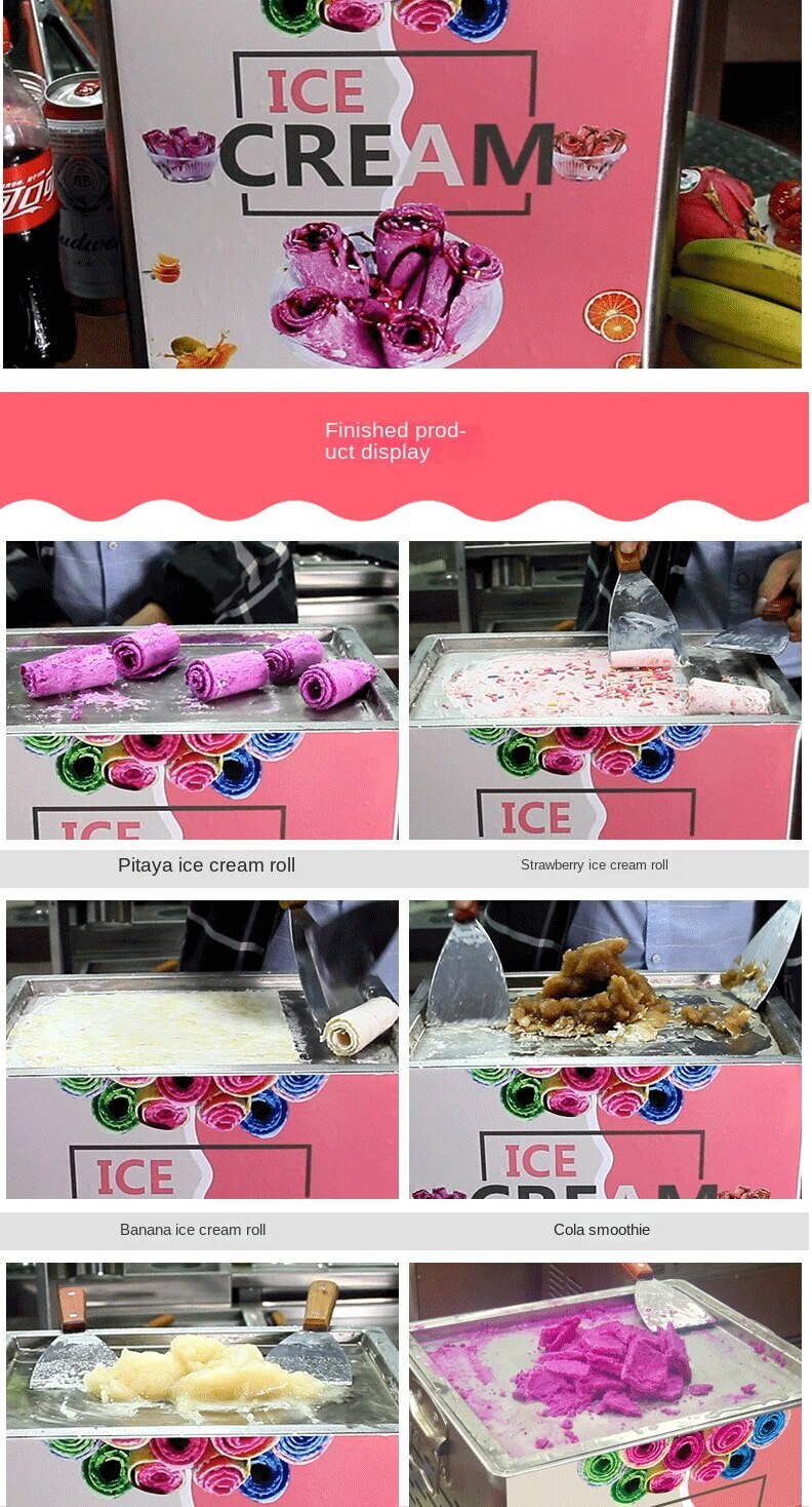 Commercial Mini Sand Ice Maker Stir Fried Yogurt And Ice Cream Maker